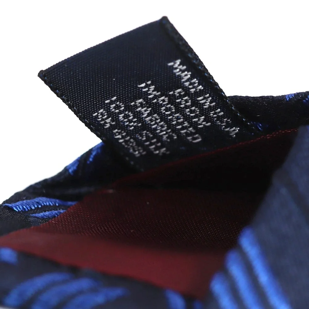 Polo‎ Ralph Lauren Necktie Mens Blue Geometric Chevron Silk Classic Business Tie